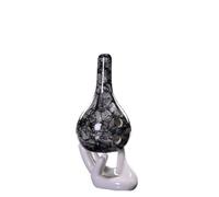Colored Glaze Ocarina 6 Holes In The Key Of C Suitable For Players To Practice Professional Instruments(Black)