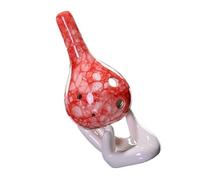 Colored Glaze Ocarina 6 Holes In The Key Of C Suitable For Players To Practice Professional Instruments beginner Ocarina(Red)