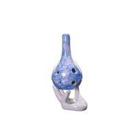 Colored Glaze Ocarina 6 Holes In The Key Of C Suitable For Players To Practice Professional Instruments Ocarina Instrument(Blue)