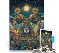 Colored goat1000 Adult Pieces Jigsaw Puzzle Help the brain exercise addictive toys to cultivate patience Great gifts and toys 38x26cm