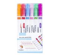 Colored Highlighter Pen 6X Art Supplies Aesthetic Markers Border Design