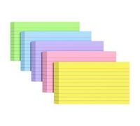 Colored Index Cards 4x6, Flash Cards, Lined Flashcards Notecards, Note Cards for Studying, 180GSM Study Card, 200 Count, 5 Pack of 40