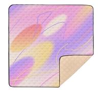 Colored Irregular Abstract Cute Foldable mat for Baby to Play on Floor for Floor Waterproof Foldable Baby Kick Crawling Mat for Babies Infants Toddlers, 50'' x 50''con Musica para Bebes