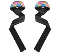 Colored Irregular Tie-dye Wrist Wraps and Lifting Straps 26" Neoprene Padded Deadlift Straps for Weightlifting, Bodybuilding, Powerlifting & Deadlift venda para muneca de la mano