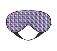 Colored Jellyfish Print Functionality Cozy Eye Mask Adjustable Strap Nap Night Travel Camping Yoga Relax