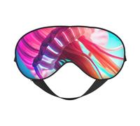 Colored Jellyfish Print Silk Like Sleep Eye Mask Comfortable Blindfold Adjustable Soft Eye mask for Sleep