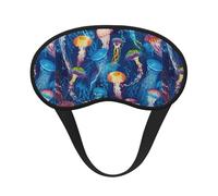 Colored Jellyfish Sleep Mask for Side Sleeper, Eye Mask Sleeping for Women Men,for Sleeping with Elastic Band