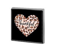 Colored Leopard Heart Thankful Custom Lapel Pins Square Brooch Tie Suit Dress Accessories for Men Women Wedding Birthday