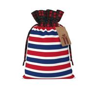 Colored Linen Dutch flag Print Gift Bag With Binding Edge For Christmas,Wedding,Birthday Gift Bags S