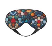 Colored Marble Print Sleep Mask Silk-Like Eye Mask Sleeping Eye Mask for Women Men for Travel Sleep Relaxation
