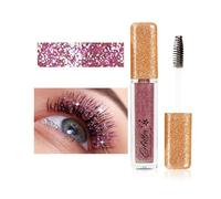 Colored Mascara for Eyelashes,Waterproof Long Lasting Sparkle Diamond Mascara Smudge-proof Lengthening,False Lash Mascaram, Anti Gravity Mascara,Glitter Mascara Makeup Party Stage Use (4#)