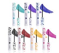 Colored Mascara Sets, 7 Colors Colorful Mascara Set, Red Pink Purple Blue White Black Colorful Mascara Charming Waterproof Smudge-proof 4D Mascara Rainbow Colorful Fiber for Eyelash Eye Makeup