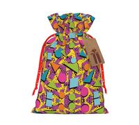 Colored Memphis Hemp Bundle Gift Bag,Christmas Bags Holiday Wrapping Bag For Christmas Party