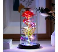 Colored Metal Rose Vertical Small Table lamp Beautiful Decorative Night Lights in the Bedroom and Living Room Switch Control Giving to Loved Ones Friends and Children