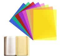 Colored Overlays,Guided Reading Highlight Strips - A4 Size Color-Filter Aid Tool for Learning Book Clarity Women Stress Reduction Assistance Men