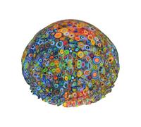 Colored Painting Shower Cap For Men Cap Women Reusable Waterproof Long Thick Hair Care Hair Short Kids Bath