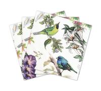 Colored Paper Cocktail Napkins, 20 Count Shabby Chic Napkins for Wedding, Dinner Tea Party Shower (Brids & Lily)