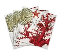 Colored Paper Cocktail Napkins, 20 Count Shabby Chic Napkins for Wedding, Dinner Tea Party Shower, Zoopllytes