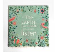 Colored Paper Napkins, 20 Count Shabby Chic Napkins for Wedding, Dinner Tea Party Shower (Earth Music)