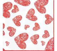 Colored Paper Napkins, 20 dig Shabby Chic Napkins for Wedding, Dinner Tea Party Shower Cocktail Napkins (Love)