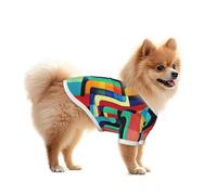 Colored Pattern of Vortex in the Shape of a Tube Mesh Dog Shirt - Lightweight & Breathable, Quick Dry Stretchy Pet T-Shirt Vest for Small Dogs