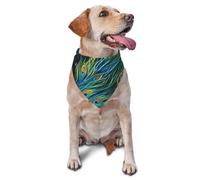 Colored Peacock Dog Bandana Pet Scarf Accessories for Small Medium Dogs Cats Photo Prop, Triangle Pet Bandanas Adjustable Puppy Bib Washable Dog Kerchief Puppy Neckerchief