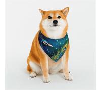 Colored Peacock Dog Bandanas Small Adjustable Dog Scarf Triangle Bibs Double Reversible Kerchief Scarf Washable Daily Handkerchief for Medium Large Dog Puppy Cat Gift