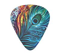 Colored Peacock Guitar Plectrums 12 Pieces Set =>> Comfortable In The Hand With Smooth Edges Three Thicknesses To Match