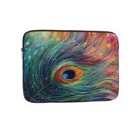 Colored Peacock Laptop Sleeve Bag 10 Inch, Waterproof Shockproof Laptop Case Bag Computer Skin Bags Lightweight Tablet Carrying Case