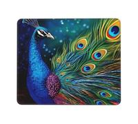 Colored Peacock Mouse Pad Waterproof Gaming Mousepad for Office Computer Mousepads for Desk Pad with Non-Slip Rubber Base Washable Cloth Mouse Mat 8.3 x 10.3 in