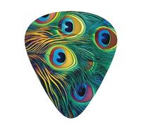 Colored Peacock Print Guitar Pick Comfortable Feel, Clear Sound, Multiple Thicknesses For Varied Tones