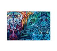 Colored peacock Printed Adult Puzzle 1000-piece wooden puzzle challenging game home decor birthday party gift