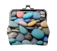Colored Pebbles Coin Purse, Small Travel Kit Storage Pouch for Weekend Getaways and Business Trips