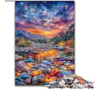 Colored Pebbles Jigsaws 1000 Pieces for Adults, Learning Educational Toys Family Games Suitable for Desktop Decoration (50x75cm)