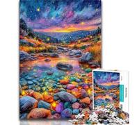 Colored Pebbles Jigsaws Puzzles 1000 Pieces for Teenagers Gifts,Challenging Game And Family Play Wall Decoration Unique Birthday And Xmas Gifts 38x26cm