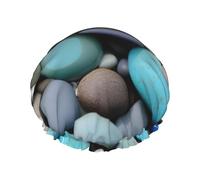 Colored Pebbles shower caps with a double layer of, hold your hair well whether using them while showering or taking bath.