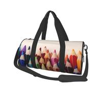Colored pencils Duffel Bags for Women Men, Foldable Travel Totes Bag for Airplane Essentials, Weekender Overnight Bags Large Sport Gym Bag Carry On Luggage Bag with Strap