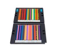 Colored Pencils Set - Colouring Pencils, Adult & Childrens Colouring Pencils, Smooth Bright Colors, Easy Blending, Portable Tray with Two Sharpeners, 36 Hexagonal Wood Colors