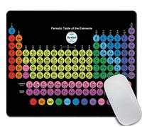 Colored Periodic Table of The Elements Pattern Desk Chemical Stationery Accessories Mouse Pad 11.8" x 9.8"