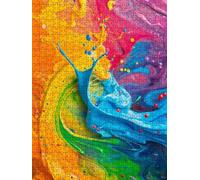 Colored Pigments Jigsaw Puzzles for Adults 1000, 1000 Piece Jigsaw Puzzles, Classic Educational Jigsaws, Impossible de Assemble Handmade, Challenging Puzzle, Fun Family Activities FNKL0-152