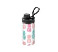Colored Pineapple Print 12 Oz Insulated Bottle,Lnsulated Water Bottle with Lid, Leak Proof Lid with Handle