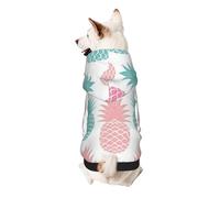 Colored Pineapple Print Dog Hoodie Sweatshirt For Small Dogs, Warm, Soft And Breathable Pet Clothes, Easy To Wear Jumper For Winter And Fall Warm