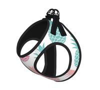 Colored Pineapple Print Pet Leash Vest,Breathable Mesh Pet Harness, Reflective For Small Medium Dogs Safe Easy Walking