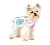 Colored Pineapple Print Small Dog Clothes Pet Vest, Soft Cotton Sleeveless T-Shirts Breathable Pet Tank Top Apparel For Puppies And Cats
