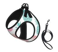 Colored Pineapple Printing Dog Summer Harness,Soft Light Puppy Vest,Breathable Pet Harness Reflective For Easy Walking