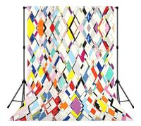 Colored Plaid Wallpaper Photography Backdrop, Soft Background With Rod Pocket For Studio, Newborn Photos, Weddings & Video Backdrops - 5x7ft