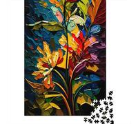 Colored Plants 1000-Piece Adult Jigsaw Puzzle, 52x38cm/1000pcs; A Calm After-work Activity; Smooth White Card with Reduced Dust