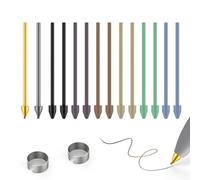 Colored Plastic/Metal Tips Replacement for Samsung Galaxy Tab S10/S9/S8/S7/S6 Series S Pen, Mobile Phone S25/S24/S23/S22 Ultra S Pen,Nibs/Tips+Clip + Storage Box (2 Metal Colors + 12 Plastic Colors)