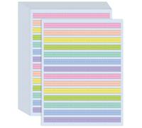 Colored practice paper, 8.5'' x 11''