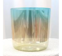 Colored Quartz Crystal Singing Bowl for Sound Bath Balance Chakra, Come with Mallet & O-ring(432Hz,6 inch E Note)